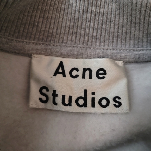 Acne Studios Bird Flower Abstract Graphic Cropped Sweatshirt - Picture 10 of 11